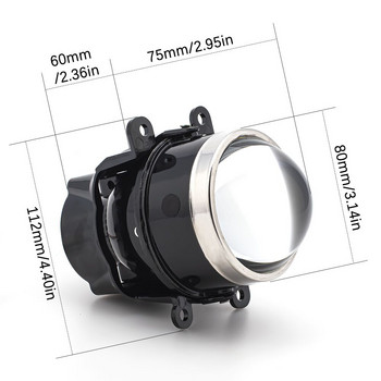 3,0-инчов D2H би ксенонов обектив за проектор за мъгла с универсална скоба за Toyota/Ford универсален автомобил Светлини Лещи Ретрофит на лампа