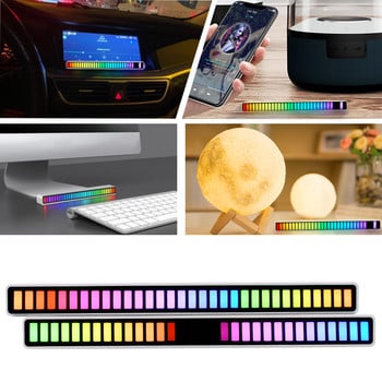 Rgb Sound Control Colorful Led Music Rhythm Light Atmosphere Lamp Pickup Lam Car Interior Decoration Bar Home General Ornaments