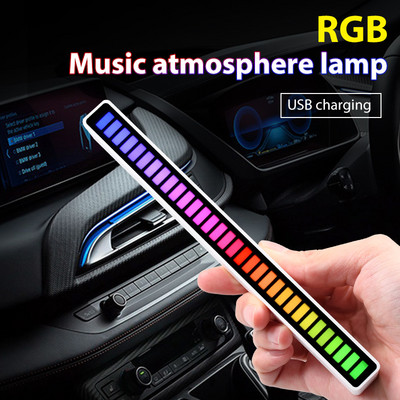 Rgb Kontrola zvuka Šarena Led Glazba Ritam Svjetlo Atmosfera Lampa Pickup Lam Unutarnje uređenje automobila Bar Dom Opći ukrasi