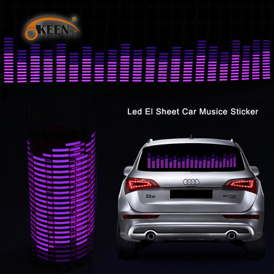 Led rütmituled auto tagumisele esiklaasi neoon Rgb heli aktiveeritud ekvalaiser BMW F10 Peugeot 206 ja muude autotarvikute jaoks