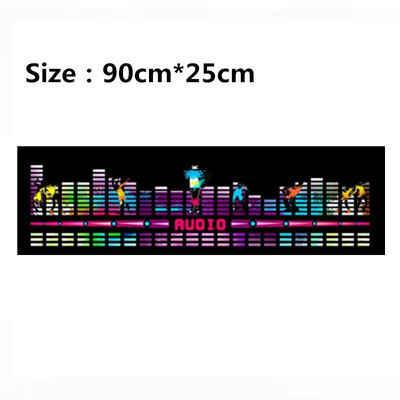 Automašīnas uzlīme salona atmosfēra, mūzikas ritms, LED zibspuldzes gaismas lukturis, automašīnas aizmugurējais vējstikls dekoratīviem stila piederumiem, apgaismojums