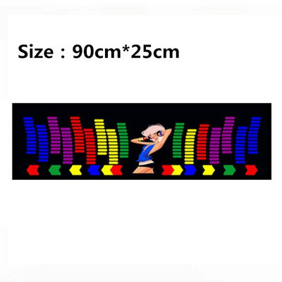 Automašīnas uzlīme salona atmosfēra, mūzikas ritms, LED zibspuldzes gaismas lukturis, automašīnas aizmugurējais vējstikls dekoratīviem stila piederumiem, apgaismojums