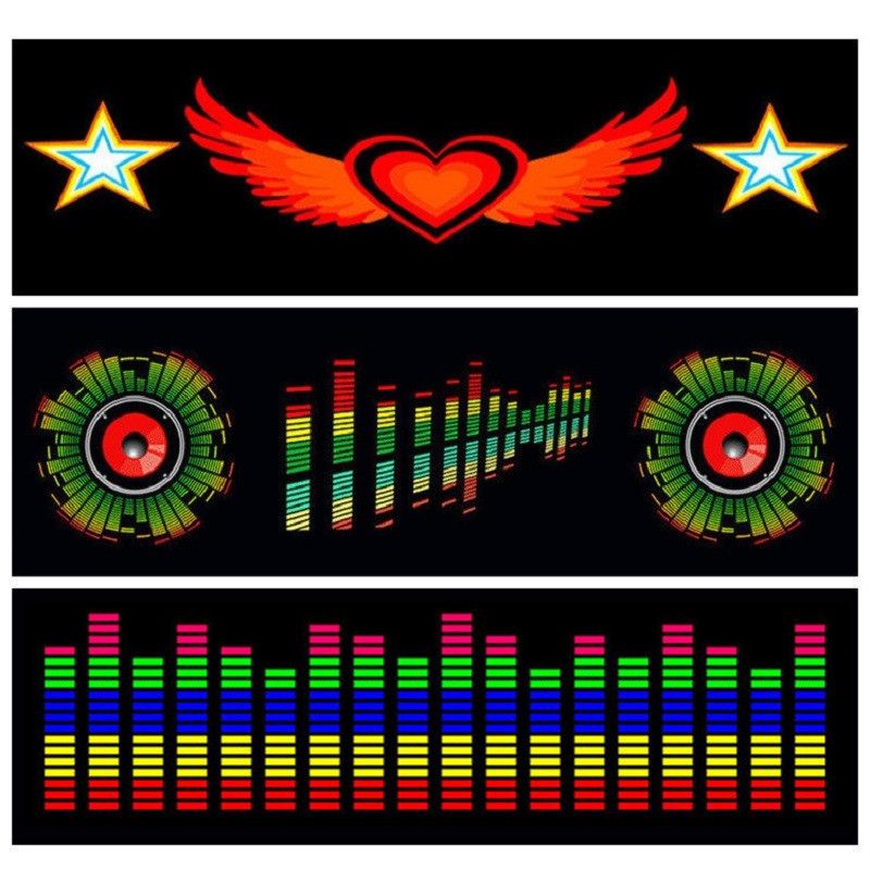 Automašīnas uzlīme salona atmosfēra, mūzikas ritms, LED zibspuldzes gaismas lukturis, automašīnas aizmugurējais vējstikls dekoratīviem stila piederumiem, apgaismojums