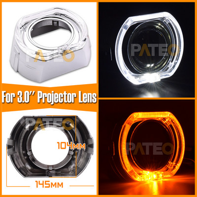 LED Angel Eyes Switchback Varjud 2,5 3,0 tolli esitulede objektiivi jaoks Hella 3R G5/Koito Q5/WST Bi-xenon Bi-LED projektorite objektiiv