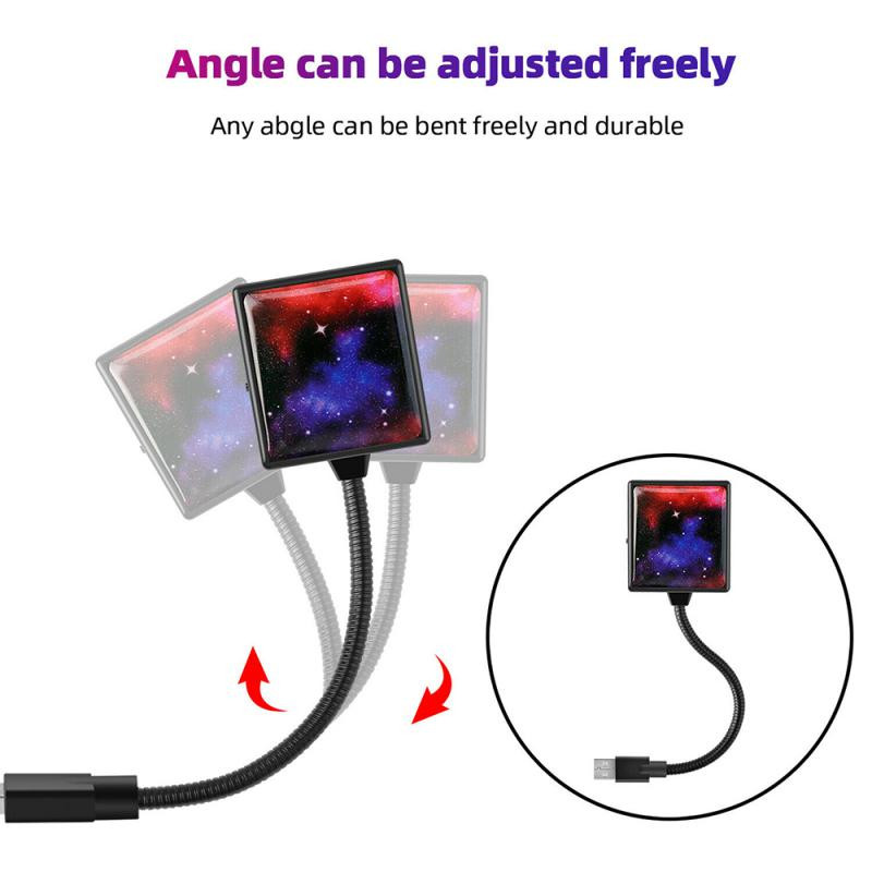 USB Interior Car Roof Atmosfera Starrry Sky Lampă LED Proiector Star Night Light Accesorii Lumini Auto Lampă Decorativă Interior
