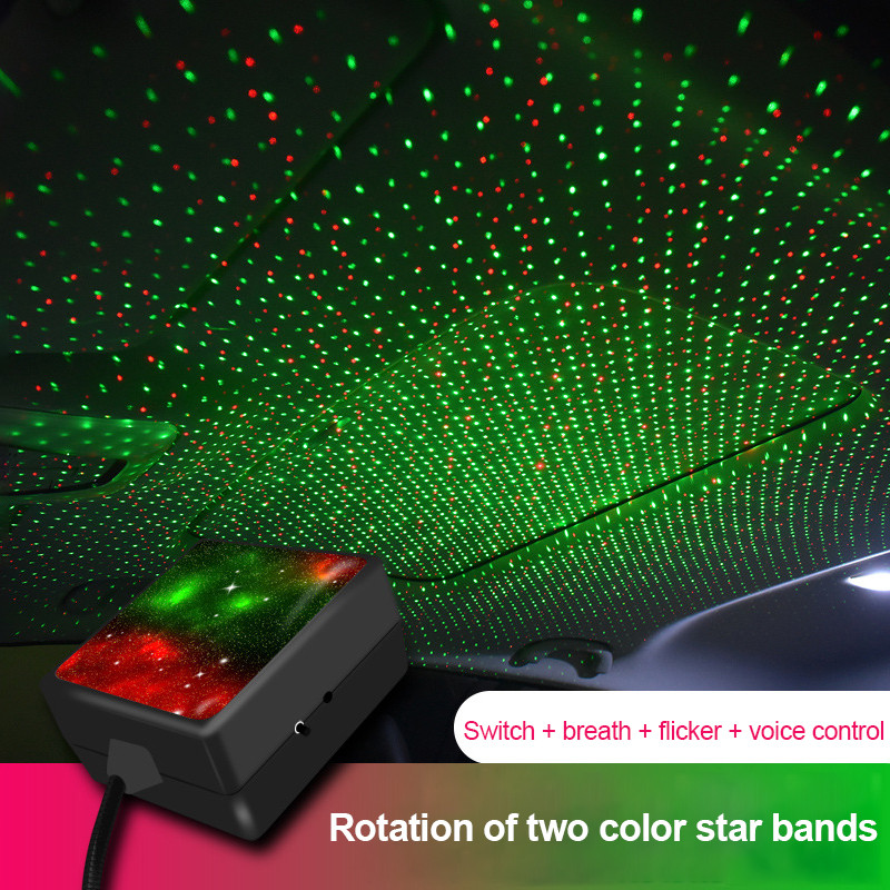 USB Interior Car Roof Atmosfera Starrry Sky Lampă LED Proiector Star Night Light Accesorii Lumini Auto Lampă Decorativă Interior