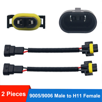 2x 9005/9006 9007 H4 H11 H13 Laido laido jungties lizdo adapterio jungtis, skirta priekinių žibintų rūko žibintų modifikacijai