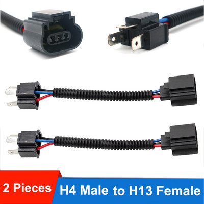 2x 9005/9006 9007 H4 H11 H13 Laido laido jungties lizdo adapterio jungtis, skirta priekinių žibintų rūko žibintų modifikacijai