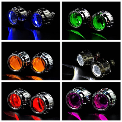 2 bucăți 2,5 inch bi-xenon HID proiector lentile acoperiri demon ochi se potrivesc H1 xenon LED retrofit H4 H7 faruri de mașină pentru motociclete