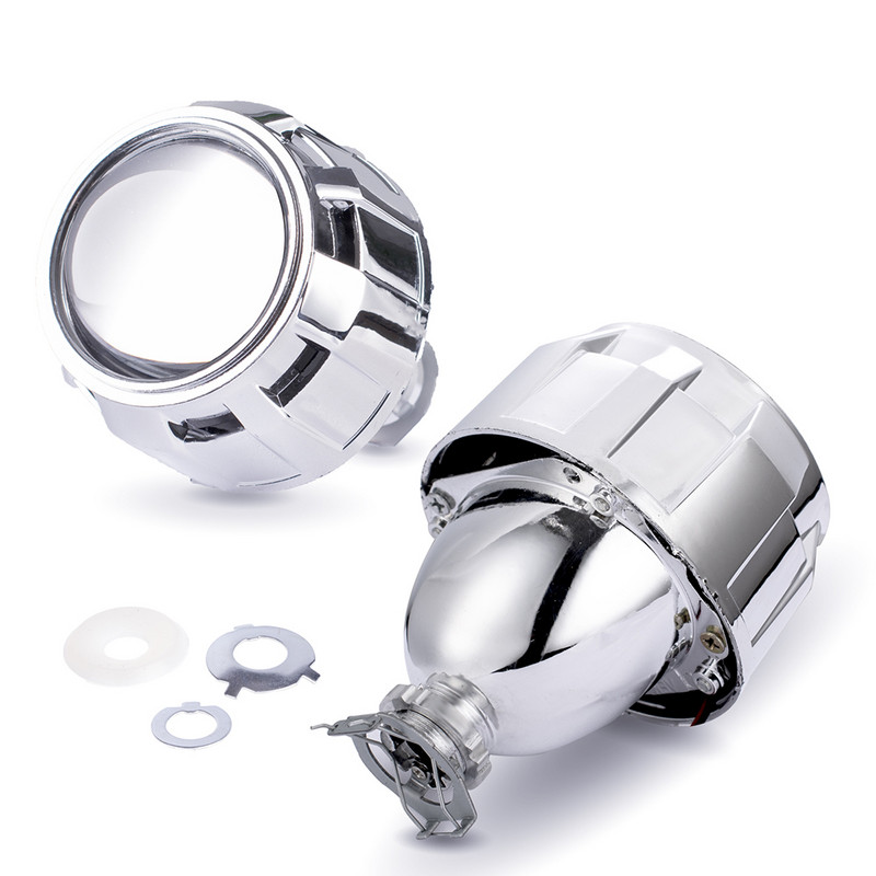 2 bucăți 2,5 inch bi-xenon HID proiector lentile acoperiri demon ochi se potrivesc H1 xenon LED retrofit H4 H7 faruri de mașină pentru motociclete