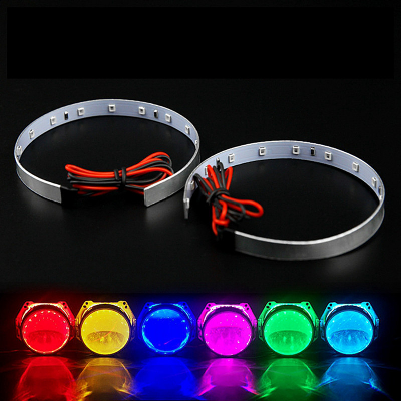 2 bucăți 2,5 inch bi-xenon HID proiector lentile acoperiri demon ochi se potrivesc H1 xenon LED retrofit H4 H7 faruri de mașină pentru motociclete