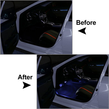 2 τμχ Εσωτερικά φώτα περιβάλλοντος LED αυτοκινήτου για Honda 10th Civic 2016 2017 2018 2019 2020 2021