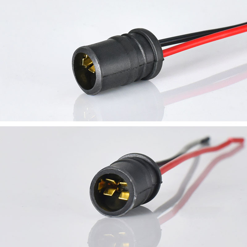 T10 W5W autós ékes villanykörte foglalat csatlakozó tartó hosszabbító LED lámpa izzótalp tartó autós teherautó hajó izzókábelhez