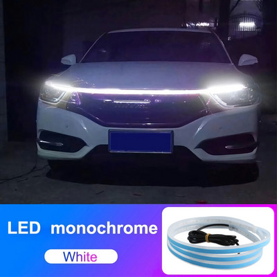 Φώτα ημέρας LED Start Scan Led Car Hood Light Strip Ευέλικτη αδιάβροχη διακοσμητική λάμπα περιβάλλοντος DRL Αυτόματος προβολέας