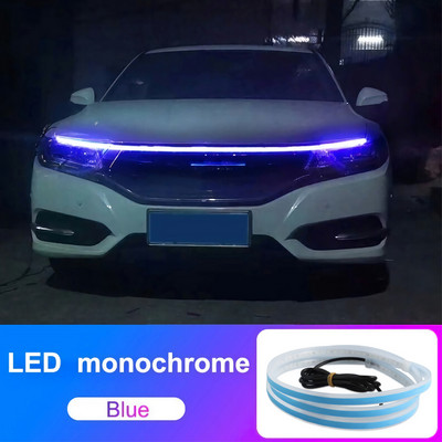 Φώτα ημέρας LED Start Scan Led Car Hood Light Strip Ευέλικτη αδιάβροχη διακοσμητική λάμπα περιβάλλοντος DRL Αυτόματος προβολέας