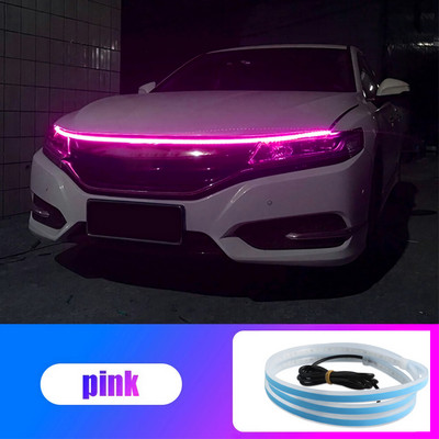 Φώτα ημέρας LED Start Scan Led Car Hood Light Strip Ευέλικτη αδιάβροχη διακοσμητική λάμπα περιβάλλοντος DRL Αυτόματος προβολέας