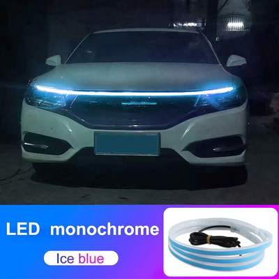 Φώτα ημέρας LED Start Scan Led Car Hood Light Strip Ευέλικτη αδιάβροχη διακοσμητική λάμπα περιβάλλοντος DRL Αυτόματος προβολέας