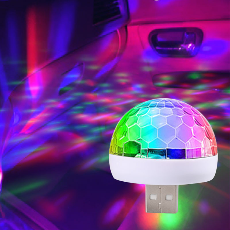 USB Mini Ambient Light Led Auto salongi Atmosfäär Neoon Tuled RGB Värviline Muusika Heli Peo DJ Auto Valgustus Dekoratiivne Lamp