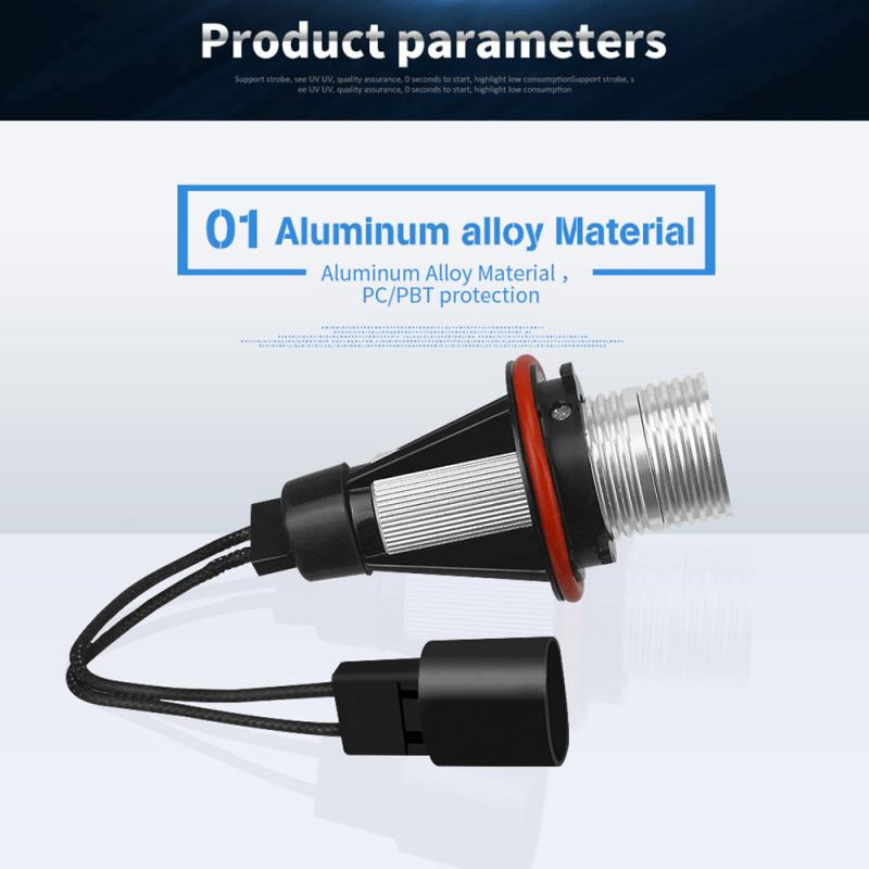 2 ΤΕΜ LED Angel Eye Light Αλογόνου αυτοκινήτου για BMW E39 E53 E60 E61 E63 E64 E65 E66 E83 E87 525i 530i Xi 545i M5 Dropshipping