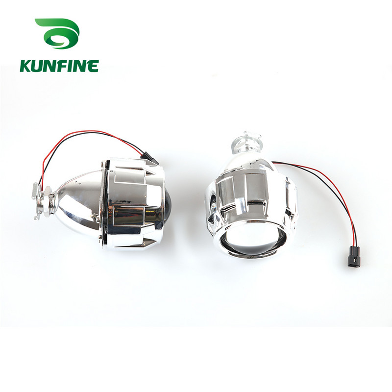 KUNFINE 2tk/partii 2,5-tolline Bi-Xenon HID projektori objektiiv Katab auto kaug-/lähituled auto esitulede halogeen- või ksenoonpirnile