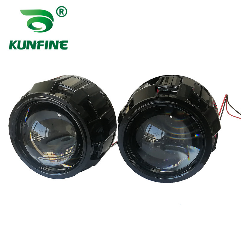 KUNFINE 2tk/partii 2,5-tolline Bi-Xenon HID projektori objektiiv Katab auto kaug-/lähituled auto esitulede halogeen- või ksenoonpirnile