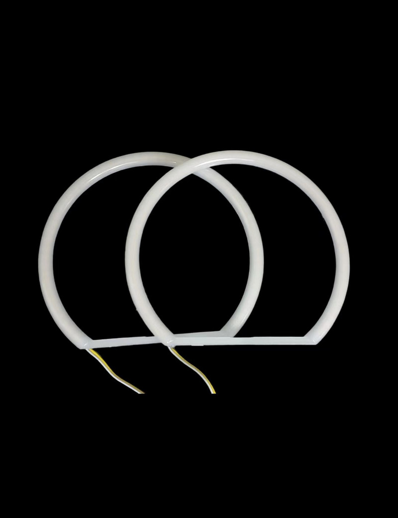 4 vnt. 131+146 mm medvilnės šviesa balta LED Angel Eye Halo Ring priekiniai žibintai, skirti BMW E46