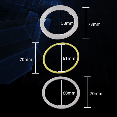 2 buc inele cu halo LED cu ochi de înger auto pentru faruri COB 9-30V alb și galben 60mm 70mm 80mm 90mm 100mm cu capac din plastic