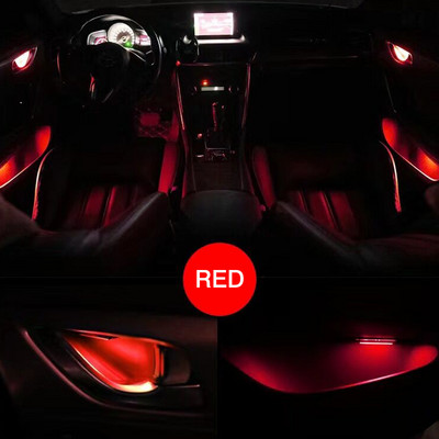 4db belső ajtókilincs LED lámpák univerzális környezeti lámpa Auto kapaszkodó lámpa autós kiegészítők kartámasz világítás