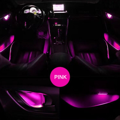 4db belső ajtókilincs LED lámpák univerzális környezeti lámpa Auto kapaszkodó lámpa autós kiegészítők kartámasz világítás