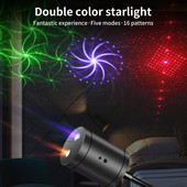 Ρομαντικό USB LED οροφής αυτοκινήτου Περιβάλλον φως Star Night Light Music Control Starry Sky Projector Auto εσωτερικής ατμόσφαιρας Galaxy Lamp