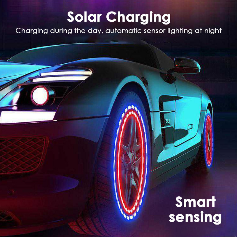 Lumină cu LED Energie solară Flash pentru roată de mașină