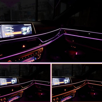 Εσωτερικό αυτοκινήτου Διακοσμητικά φώτα Led EL Neon Strip Auto Flexible Ambient Lamps Ταμπλό Φως ατμόσφαιρας για Audi BMW Toyota Ford