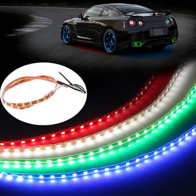 45 cm-es LED-es fénycsík autós kiegészítők Rugalmas vízálló légköri lámpa az autók stílusának kialakításához Dekoratív környezeti megvilágítású külső alkatrészek