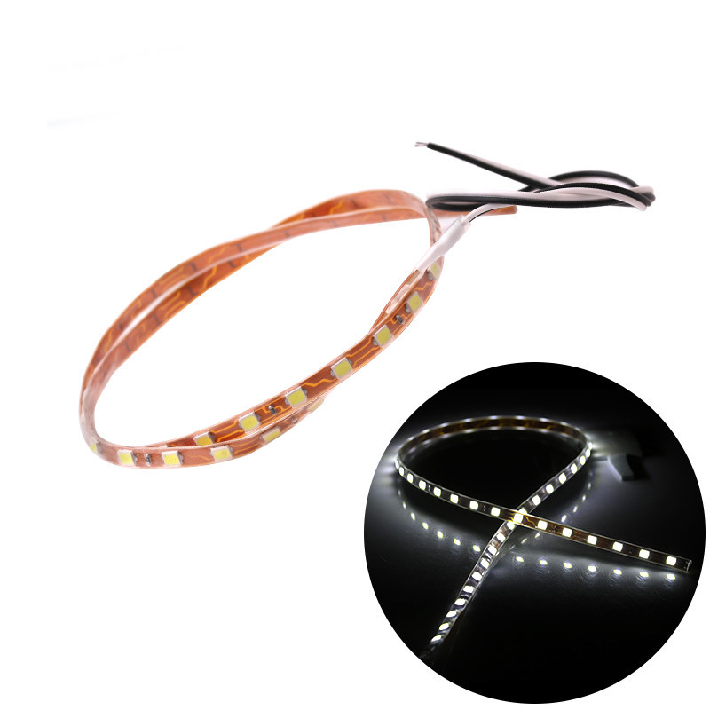 45 cm LED šviesos juosta Automobilių priedai Lanksti vandeniui atspari atmosferinė lempa, skirta automobilio modeliavimui, dekoratyvinės aplinkos šviesos išorės dalys