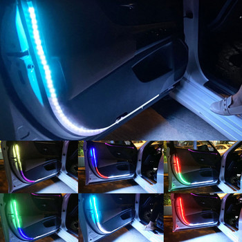 Светодиодна лампа за вратата на автомобила Предупредителна стримерна светлина за стайлинг на кола Водоустойчива предупредителна лампа за автоматична врата Универсална лентова лампа Аксесоар