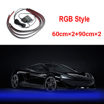 Autoriba alusvalgustusega LED-tuled Kerealune Paindlik neoonvärviline Auto Dekoratiivne Ambient Atmosfäär Alusvalgusti APP-juhtimine