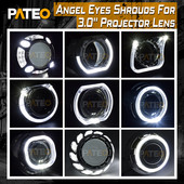 Projektora rāmis LED Angel Eyes Halo Gredzeni Apvalki 3 collu Hella 3r 5/Koito Q5 Bi-xenon BI-LED priekšējo lukturu lēcu DRL vāciņi