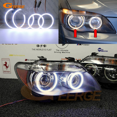 BMW E66 E65 Facelift 730d 730i 735i 740i 745i 750I 760i 750Li 760Li Ultra Bright COB Led Angel Eyes Kit Halo Rings Day Light