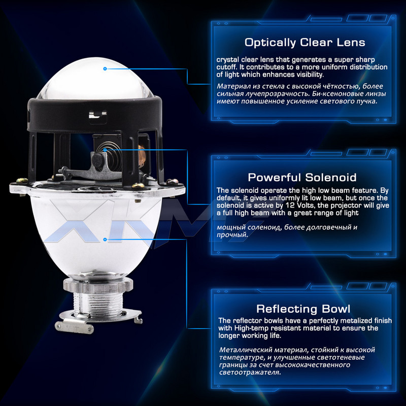 Angel Eyes Running Lights Auto objektiiv Bi-ksenoonprojektor H1 HID LED H4 H7 esituli 2,0 tolli DRL Halo komplekt Autotarvikud häälestus