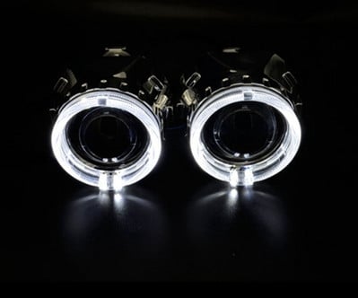 2.5 Bi Xenon Lens RGB APP Bluetooth Projector Angel Eyes H1 HID LED Bec H4 H7 Faruri Faruri Accesorii Tuning