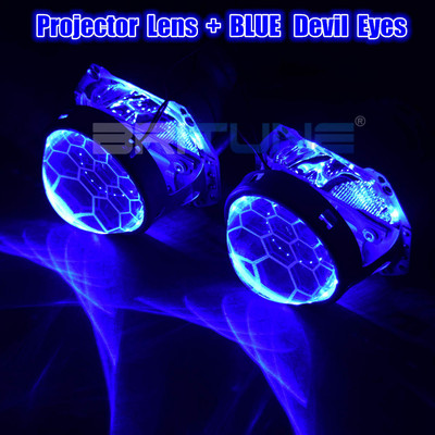 Prednja svjetla Leće Hella 3R D2S Honeycomb Demon Devil Eye Bixenon D1S D3S D4S HID LED projektor Plava leća Auto svjetla Dodaci