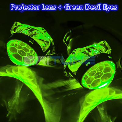 Prednja svjetla Leće Hella 3R D2S Honeycomb Demon Devil Eye Bixenon D1S D3S D4S HID LED projektor Plava leća Auto svjetla Dodaci