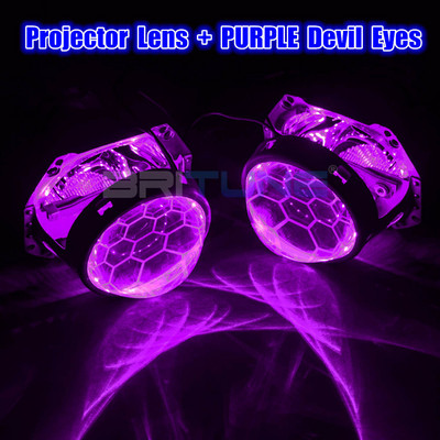 Prednja svjetla Leće Hella 3R D2S Honeycomb Demon Devil Eye Bixenon D1S D3S D4S HID LED projektor Plava leća Auto svjetla Dodaci