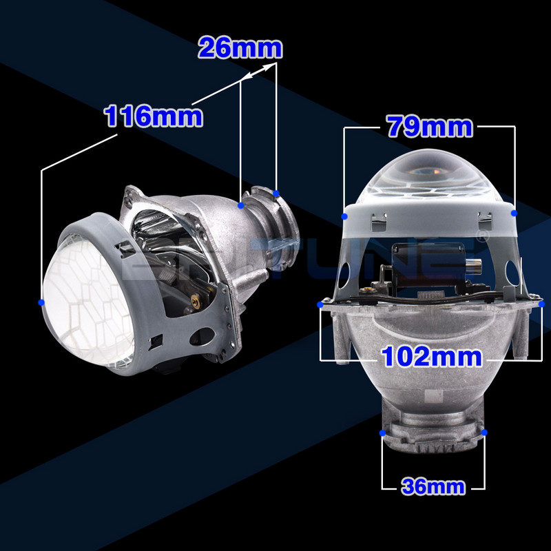 Prednja svjetla Leće Hella 3R D2S Honeycomb Demon Devil Eye Bixenon D1S D3S D4S HID LED projektor Plava leća Auto svjetla Dodaci