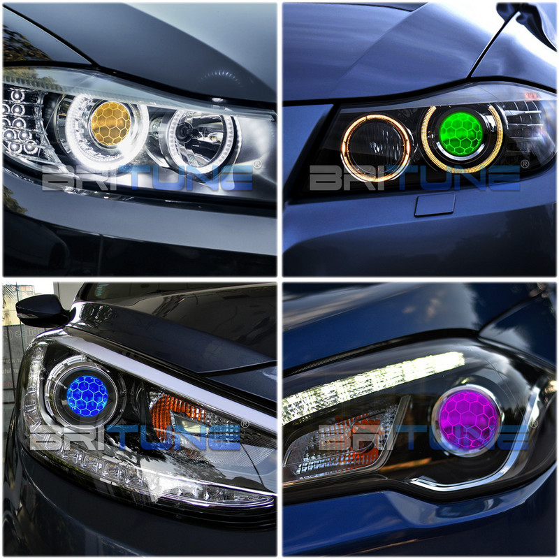 Prednja svjetla Leće Hella 3R D2S Honeycomb Demon Devil Eye Bixenon D1S D3S D4S HID LED projektor Plava leća Auto svjetla Dodaci