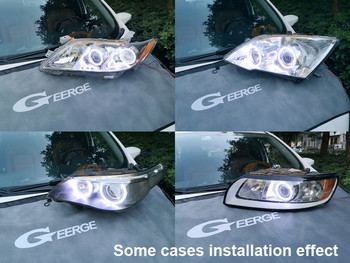 Geerge за Volvo C30 533 C70 542 2006 2007 2008 2009 Pre Facelift Ultra Bright COB Led Angel Eyes Halo Kit Rings Day Light
