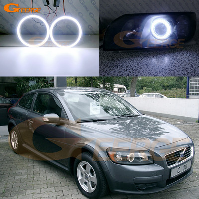 Geerge pentru Volvo C30 533 C70 542 2006 2007 2008 2009 Pre Facelift Ultra Bright COB Led Angel Eyes Halo Kit Inele Lumină de zi