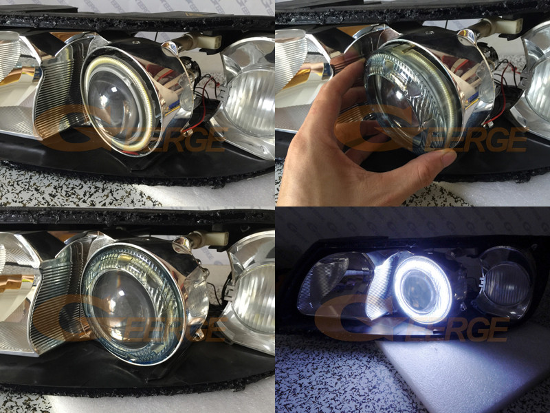 Geerge pentru Volvo C30 533 C70 542 2006 2007 2008 2009 Pre Facelift Ultra Bright COB Led Angel Eyes Halo Kit Inele Lumină de zi