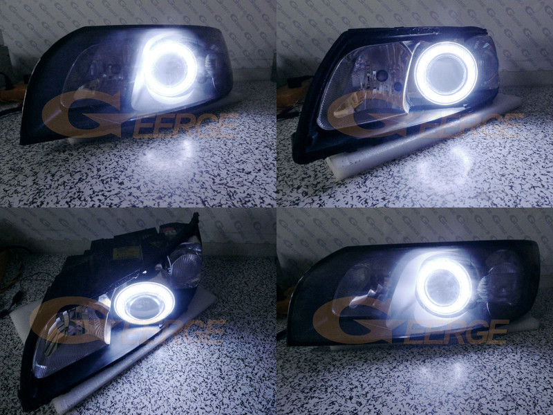 Geerge pentru Volvo C30 533 C70 542 2006 2007 2008 2009 Pre Facelift Ultra Bright COB Led Angel Eyes Halo Kit Inele Lumină de zi