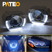 Auto motocikl HID Bi-xenon leće za prednja svjetla H1 H4 H7 projektor 2 inča Mini LED optički Angel Eye Halo prstenovi DRL komplet za naknadnu ugradnju